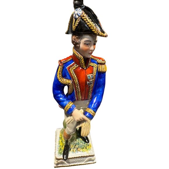 Naples Capodimonte Italy Antique 1842 Napoleonic General Porcelain 9" Figurine - Picture 7 of 9